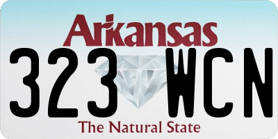 AR license plate 323WCN