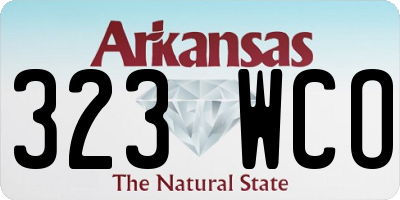 AR license plate 323WCO