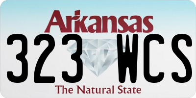 AR license plate 323WCS