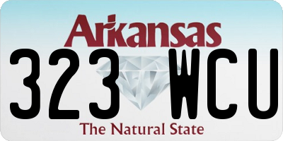 AR license plate 323WCU