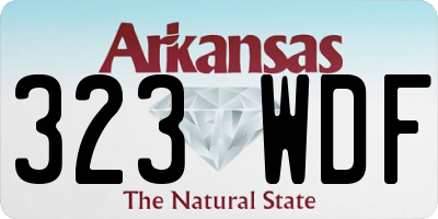 AR license plate 323WDF