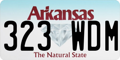 AR license plate 323WDM