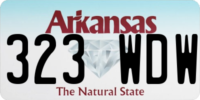 AR license plate 323WDW