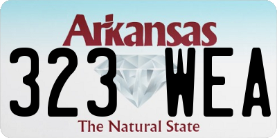 AR license plate 323WEA