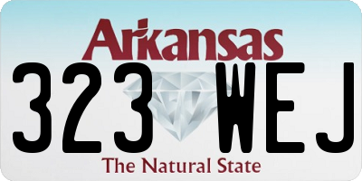 AR license plate 323WEJ