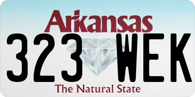 AR license plate 323WEK