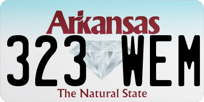 AR license plate 323WEM