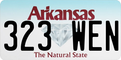 AR license plate 323WEN