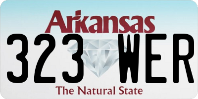 AR license plate 323WER