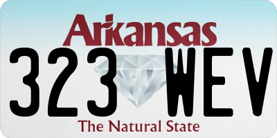 AR license plate 323WEV