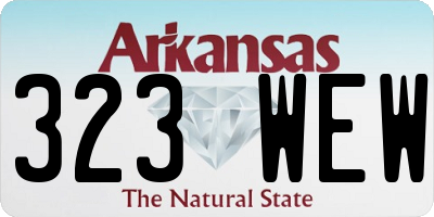 AR license plate 323WEW