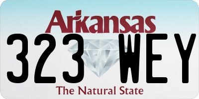 AR license plate 323WEY