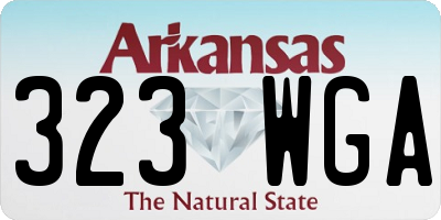 AR license plate 323WGA