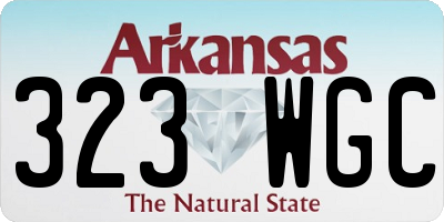 AR license plate 323WGC