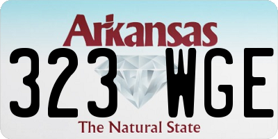 AR license plate 323WGE