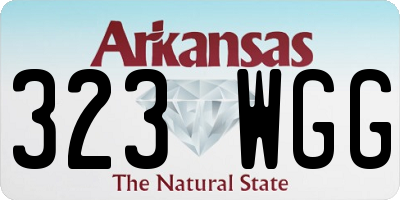 AR license plate 323WGG