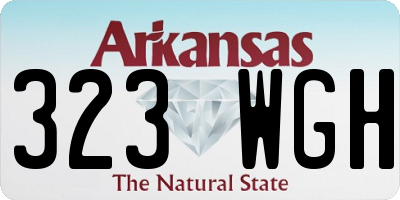 AR license plate 323WGH