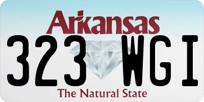 AR license plate 323WGI
