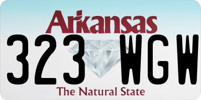 AR license plate 323WGW