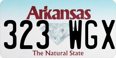 AR license plate 323WGX
