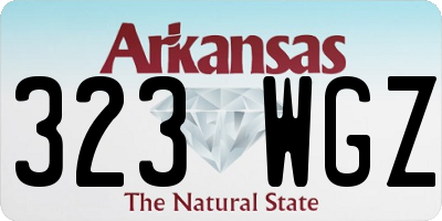 AR license plate 323WGZ