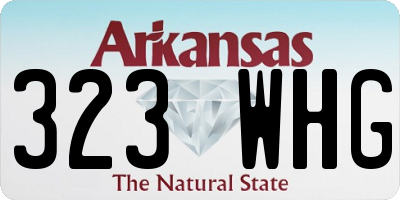 AR license plate 323WHG