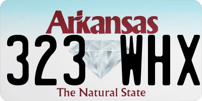 AR license plate 323WHX