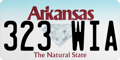 AR license plate 323WIA