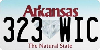 AR license plate 323WIC