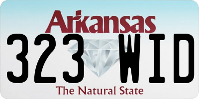 AR license plate 323WID