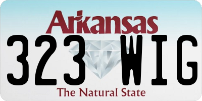 AR license plate 323WIG