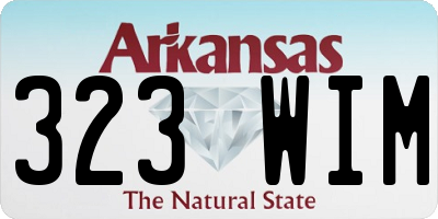 AR license plate 323WIM