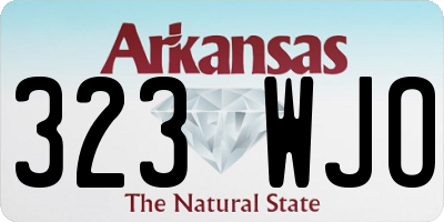 AR license plate 323WJO