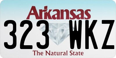AR license plate 323WKZ