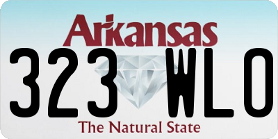 AR license plate 323WLO