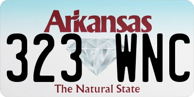 AR license plate 323WNC
