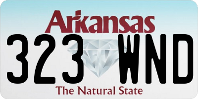 AR license plate 323WND