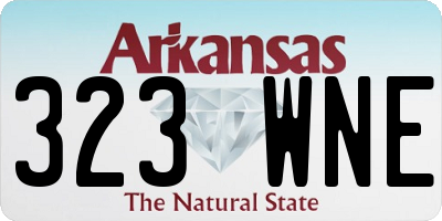 AR license plate 323WNE