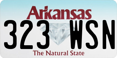 AR license plate 323WSN