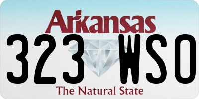 AR license plate 323WSO