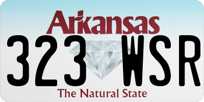 AR license plate 323WSR