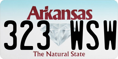 AR license plate 323WSW