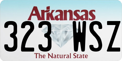 AR license plate 323WSZ