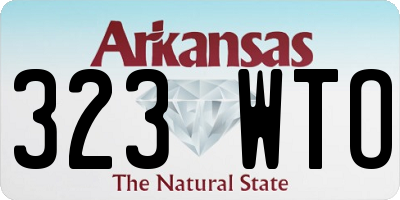 AR license plate 323WTO