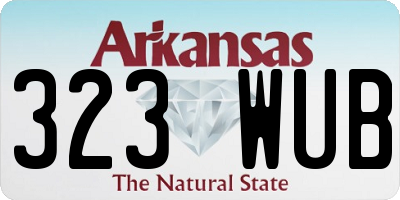 AR license plate 323WUB