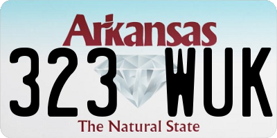 AR license plate 323WUK