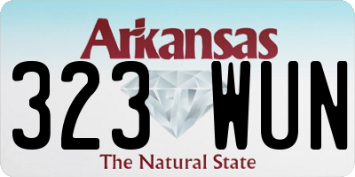 AR license plate 323WUN