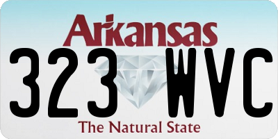 AR license plate 323WVC
