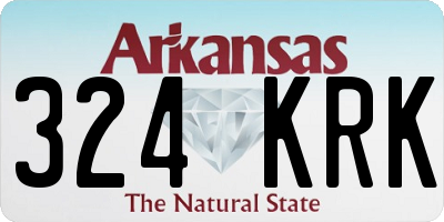 AR license plate 324KRK