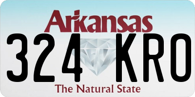 AR license plate 324KRO